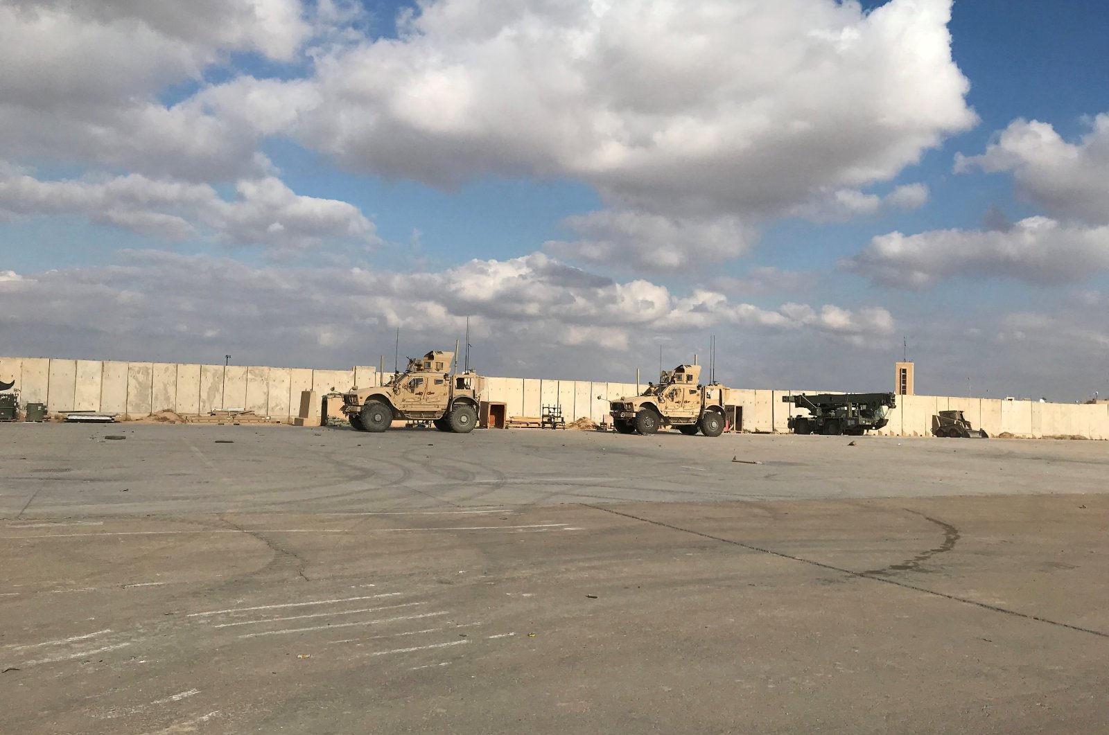Military vehicles of U.S. soldiers are seen at the Ain al-Asad air base in Anbar province, Iraq, Jan. 13, 2020. (Reuters File Photo)