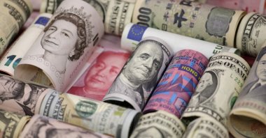 Euro, Hong Kong dollar, U.S. dollar, Japanese yen, British pound and Chinese 100-yuan banknotes are seen in a picture illustration, Jan. 21, 2016. (Reuters Photo)