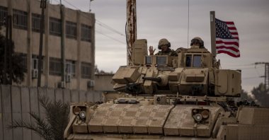 American soldiers patrol in Hassakeh, a town controlled by the PKK/YPG terrorist group, Syria, Feb. 8, 2022. (AP File Photo)