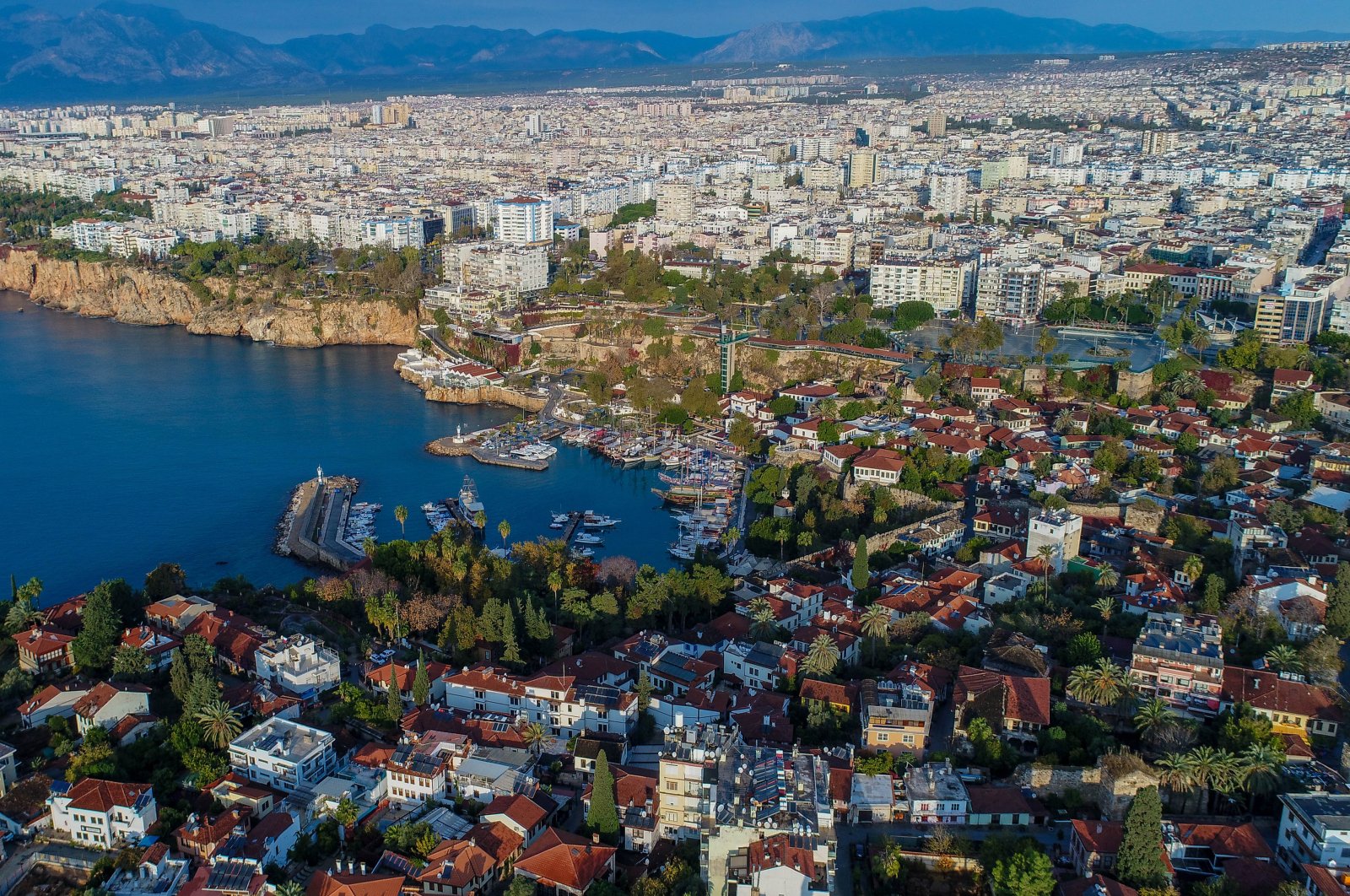 An aerial view of Antalya, southern Türkiye, May 12, 2020. (DHA Photo)