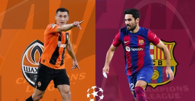 The illustration shows Shakhtar Donetsk&#039;s Taras Stepanenko (L) and Barcelona&#039;s İlkay Gündoğan. (Illustration by Kelvin Ndunga)