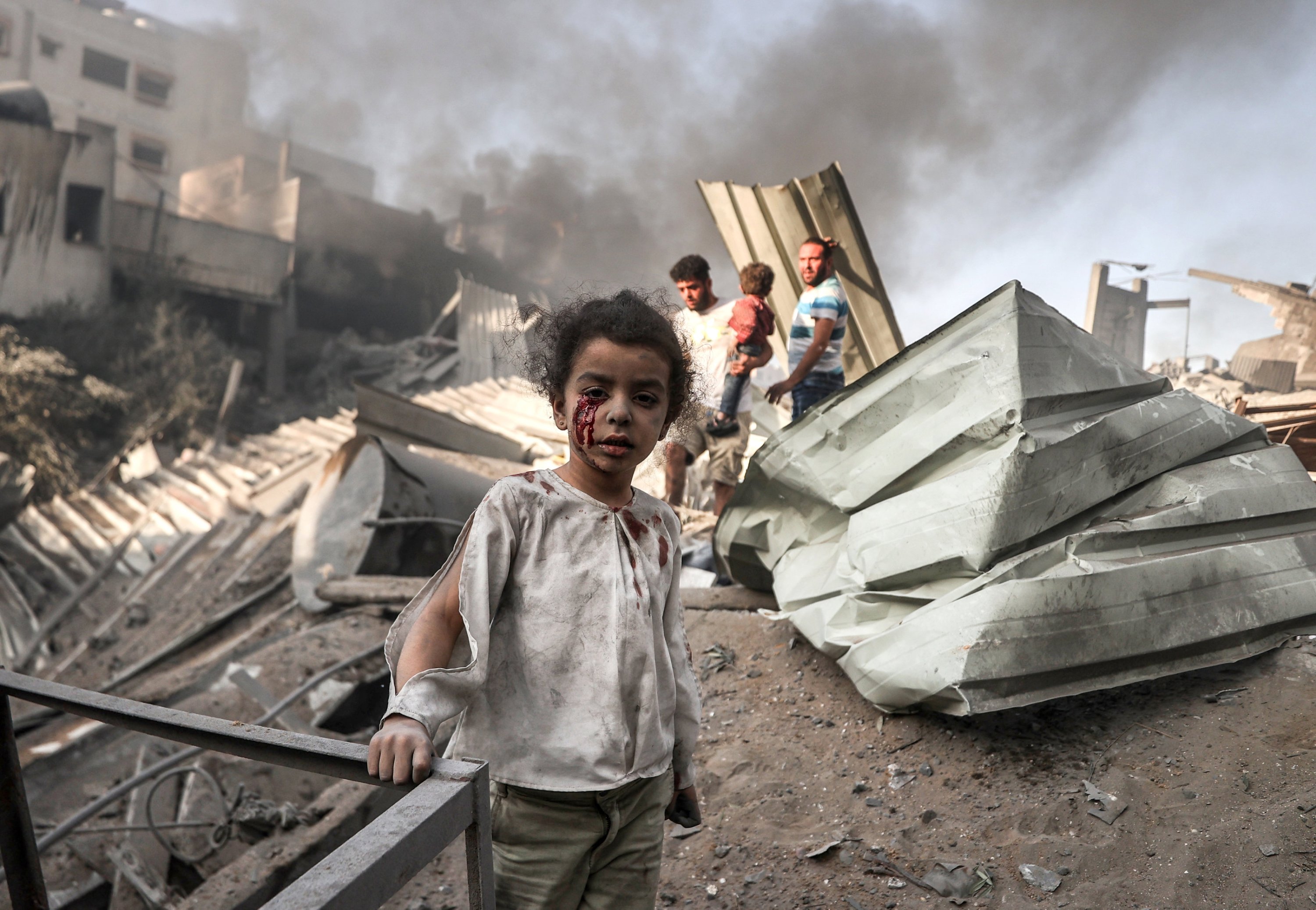 I am scared': Palestinian child after Israel bombs her home ...