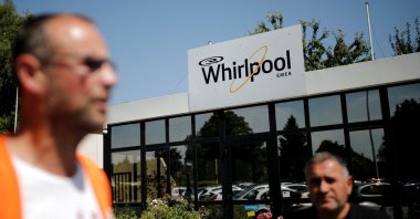 Employees at the Whirlpool company plant in the northern city of Amiens, France, June 14, 2017. (Reuters Photo)