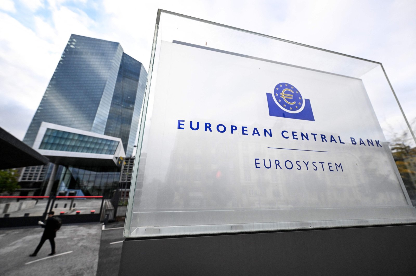 The headquarters of the European Central Bank (ECB) in Frankfurt am Main, western Germany, on Oct. 26, 2023. (AFP Photo)