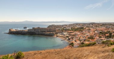 A view of Bozcaada, an island ceded to Türkiye after the Treaty of Lausanne. Türkiye asserted sovereignty over the island, along with Gökçeada, both in Çanakkale province, through the treaty. (Shutterstock Photo)