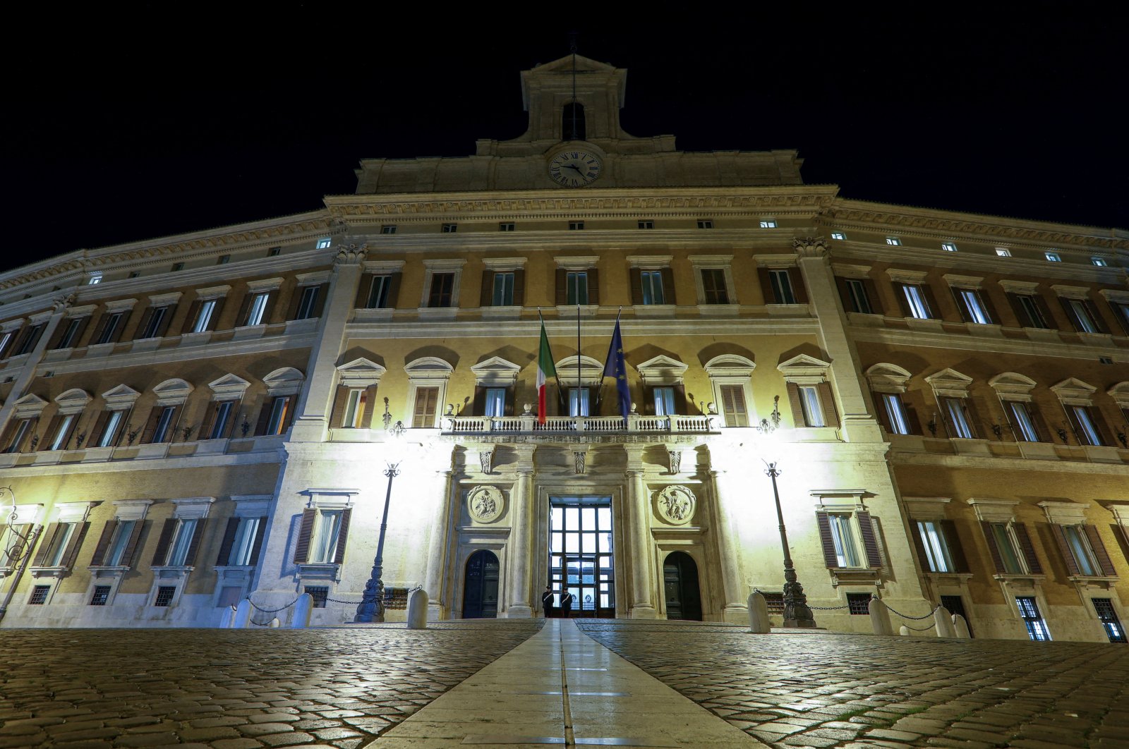 A general view of the Montecitorio Palace, seat of the lower house, in Rome, Italy Dec. 23, 2022. (Reuters Photo)