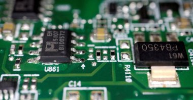 Semiconductor chips are seen on a printed circuit board in this illustration picture, Feb. 17, 2023. (Reuters Photo)