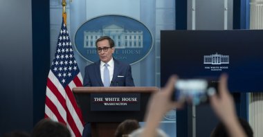 U.S. National Security Council spokesperson John Kirby speaks during the daily media briefing at the White House, Washington D.C., U.S., Nov. 2, 2023. (EPA Photo)