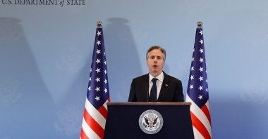 U.S. Secretary of State Antony Blinken speaks during a press conference in Tel Aviv on Nov. 3, 2023. (AFP Photo)