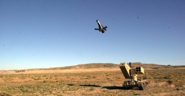 Unmanned autonomous land vehicle Barkan is seen at an unspecified location in this undated photo released on Nov. 6, 2023. (AA Photo)