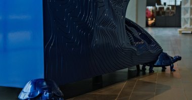 An artwork from Seçkin Pirim&#039;s &quot;Remains&quot; exhibition at the Istanbul Painting and Sculpture Museum, Istanbul, Türkiye, Nov. 7, 2023. (Photo courtesy of Istanbul Painting and Sculpture Museum)