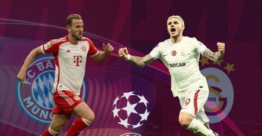 The UEFA Champions League illustration shows Bayern Munich's Harry Kane (L) and Galatasaray's Mauro Icardi. (Illustrations by Kelvin Ndunga)