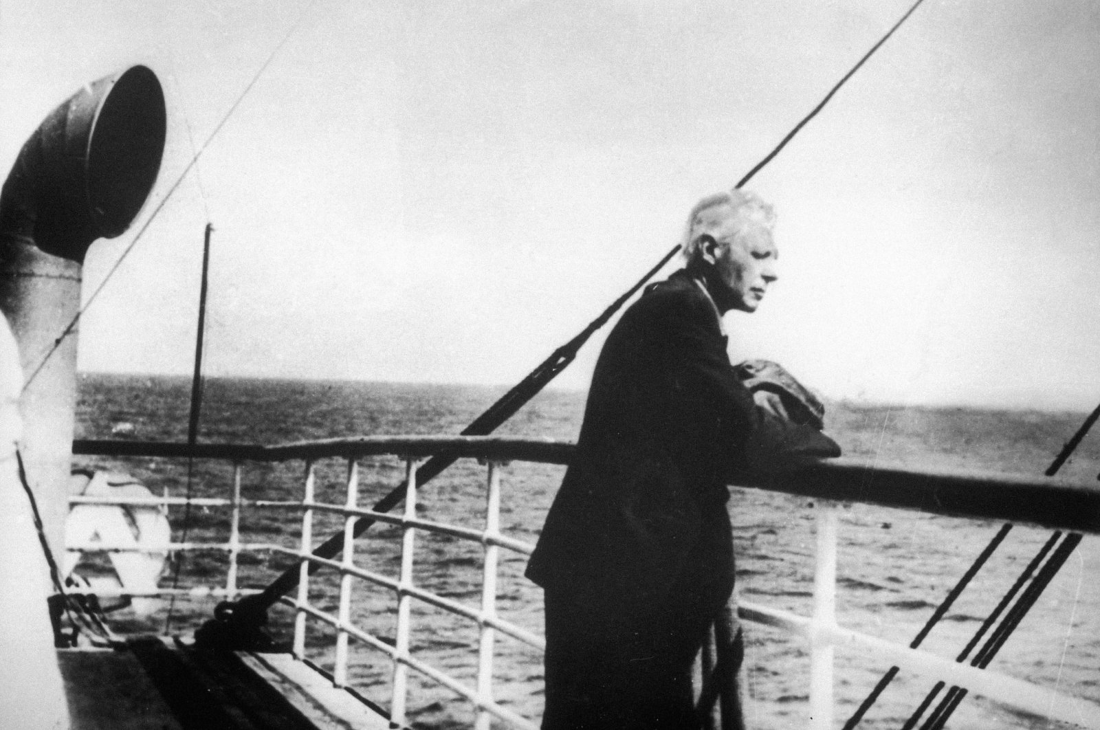 The composer Bela Bartok in 1943, on the boat taking him to the United States after his departure from Hungary. (Getty Images Photo)