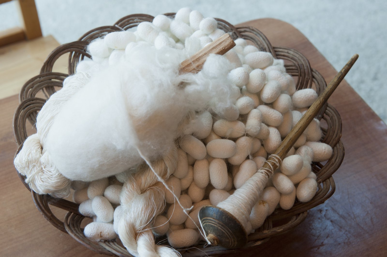 One cocoon can produce silk threads ranging from approximately 900 to 1,500 meters in length, Hatay, Türkiye. (Getty Images Photo)