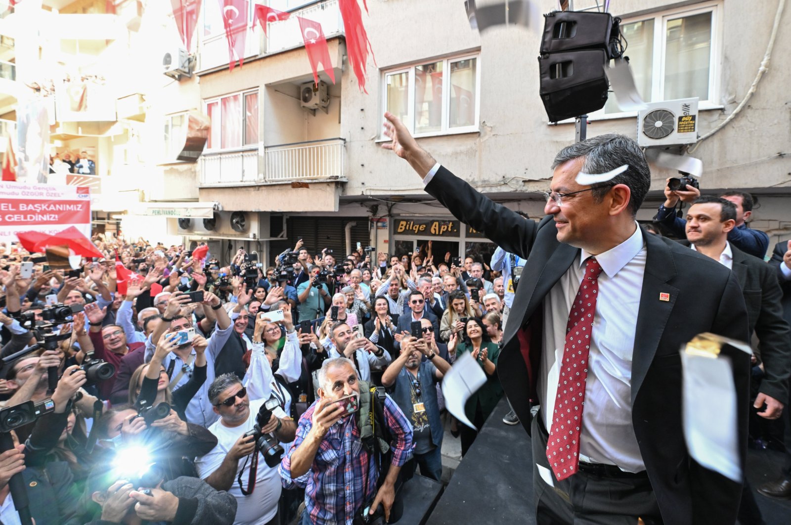 Republican People&#039;s Party (CHP) newly elected Chairperson Özgür Özel is seen visiting his hometown Manisa, Türkiye, Nov. 7, 2023. (AA Photo)