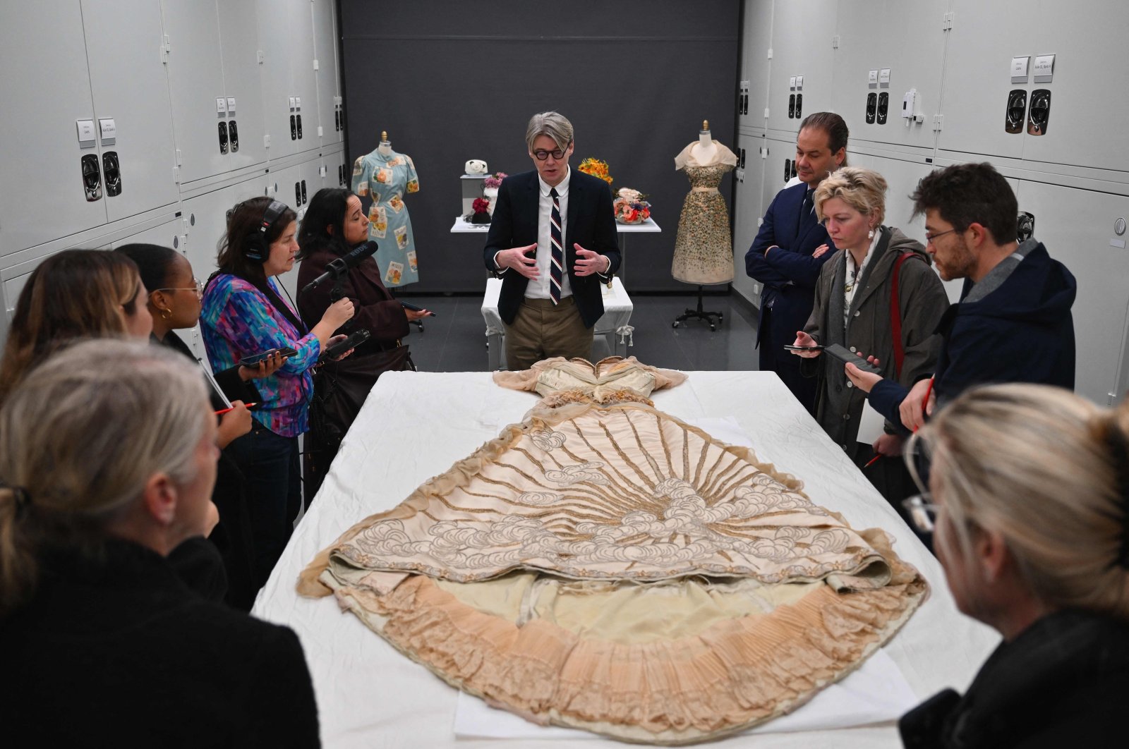 Head curator of the Anna Wintour Costume Center at the Metropolitan Museum of Art Andrew Bolton speaks at the Metropolitan Museum of Art’s announcement of the Costume Institute’s spring 2024 exhibition, &quot;Sleeping Beauties: Reawakening Fashion,&quot; New York, U.S., Nov. 8, 2023. (AFP Photo)