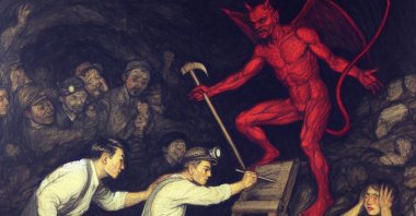 Baldomero Lillo&#039;s portrayal of this world as a simulation of hell on Earth is fueled by his own sorrows. (Photo generated using Bing AI)