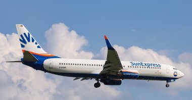 SunExpress Boeing 737-800 aircraft is seen while landing at Dusseldorf International Airport, Germany, May 25, 2019. (Reuters Photo)