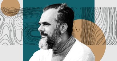 The illustration shows a portrait of Mahmud Esad Coşan. (Illustration by Büşra Öztürk)