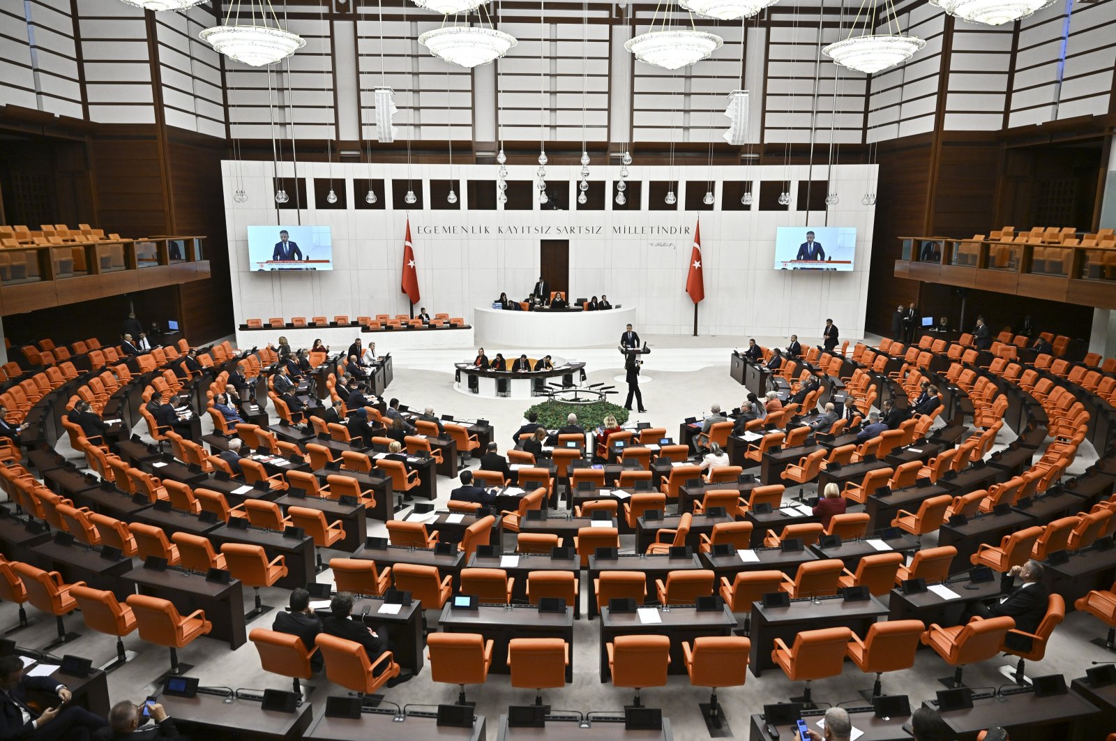 A view of the Turkish Parliament, in the capital Ankara, Türkiye, Nov. 8, 2023. (AA Photo)