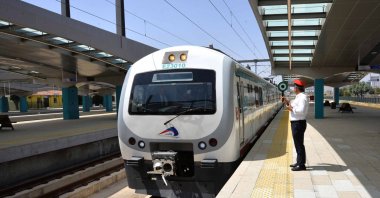 A TÜRASAŞ produced train on the Gaziray Train Line, Gaziantep, southeastern Türkiye, Nov. 5, 2022. (Sabah File Photo) 