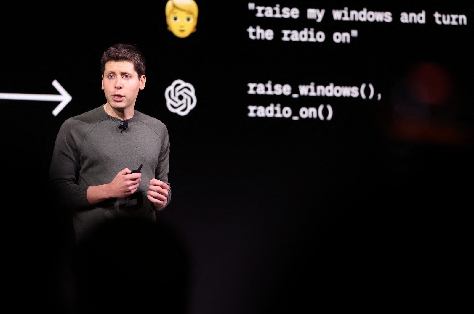 OpenAI ex-CEO Sam Altman speaks during the OpenAI DevDay event in San Francisco, California, U.S., on Nov. 6, 2023. (AFP Photo)