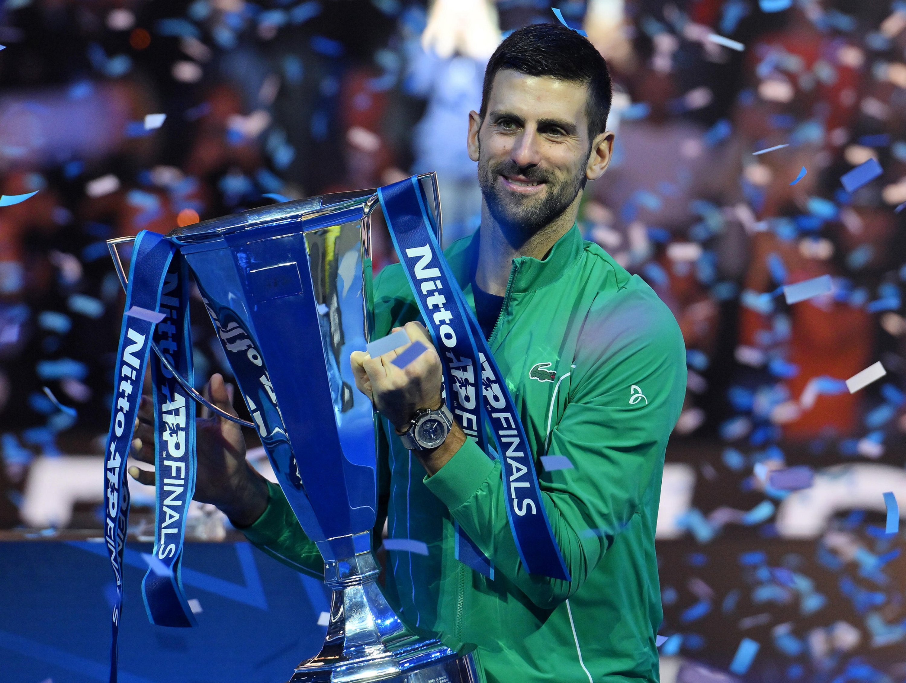 Final tournament ATP (Nitto ATP Finals) in Turin. The final. The award  ceremony for the winner