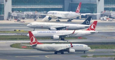 Turkish Airlines (THY) aircraft are pictured on the tarmac of Istanbul Airport in Istanbul, Türkiye, May 23, 2023. (Reuters Photo)