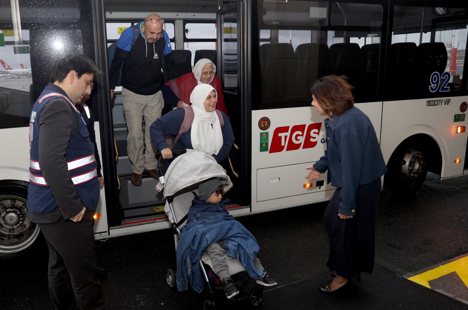 Turkish citizens evacuated from Gaza were brought to Türkiye from Egypt, Istanbul, Türkiye, Nov. 19, 2023 (AA Photo)