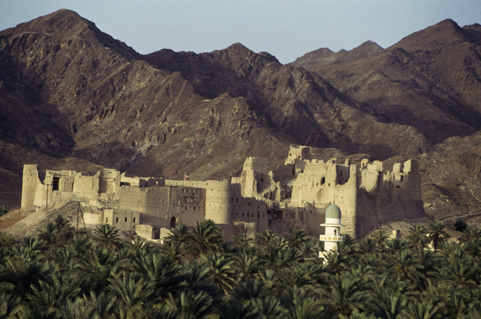 View of the Bahla Fort, listed as a UNESCO World Heritage List in 1987, before the restoration in 1993-1999, Oman. (Getty Images Photo)