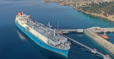 A view of the Saros FSRU Terminal in the Gulf of Saroy, Edirne, northwestern Türkiye, Oct. 21, 2023. (AA File Photo)