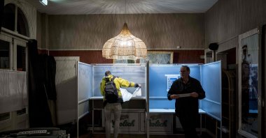 Voters attend a polling station in Winterswijk, the Netherlands, Nov. 22, 2023. (AFP Photo)
