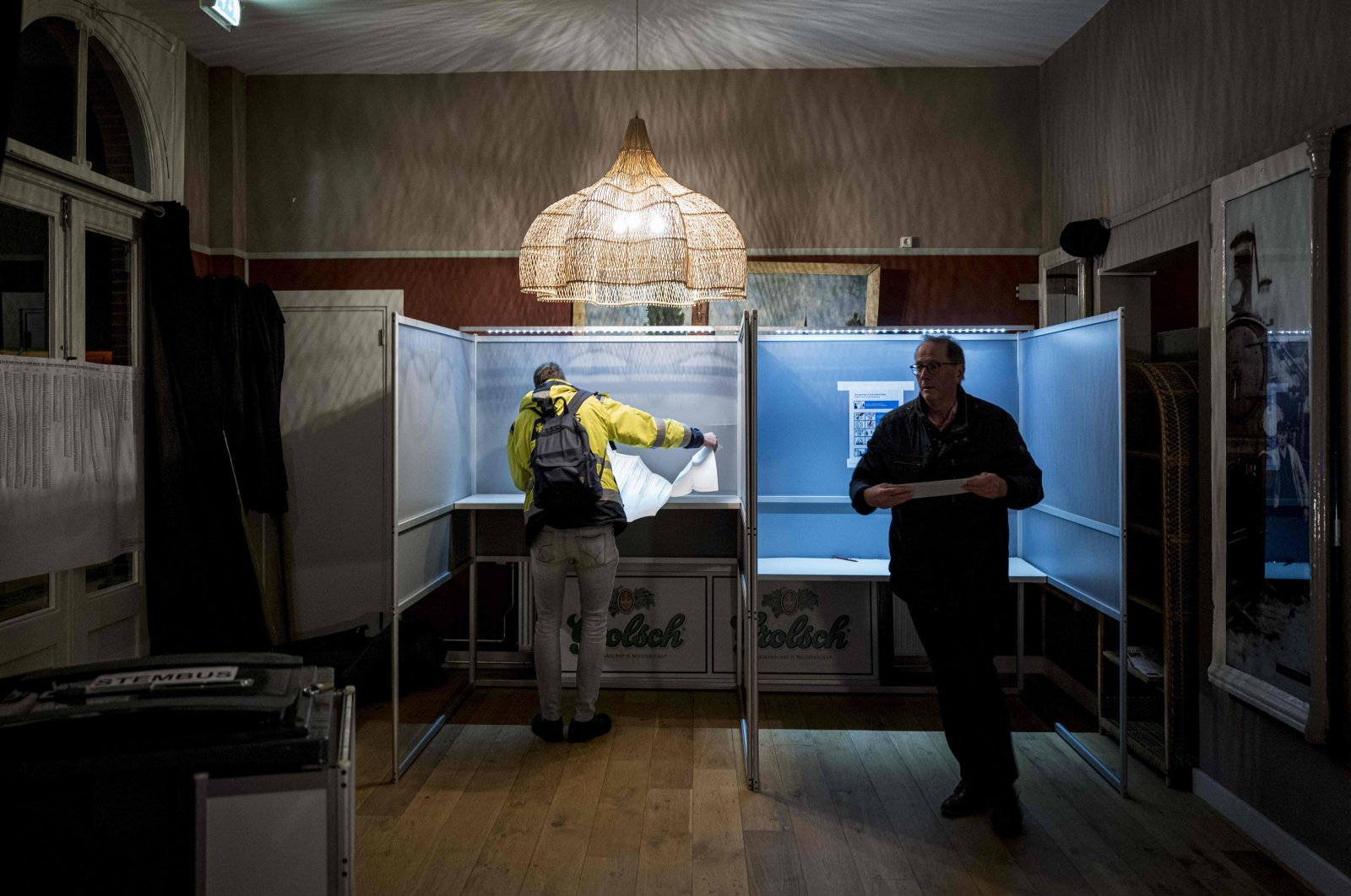 Voters attend a polling station in Winterswijk, the Netherlands, Nov. 22, 2023. (AFP Photo)