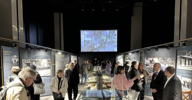 "The exhibition 'Istanbul's Baylan: 100-Year Adventure,' narrating the century-long voyage of Baylan Patisserie as part of the transformation in Istanbul's gastronomic culture, has been opened at Atatürk Cultural Center, Istanbul, Türkiye, Nov. 21, 2023. (AA Photo)
