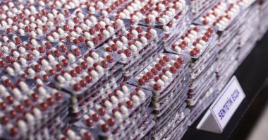 Drugs seized by Turkish police as part of a series of operations are seen in an undisclosed location, Nov. 9, 2023. (AA Photo)