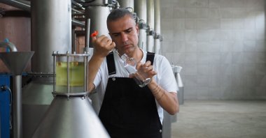 Turkish singer Berdan Mardini introduced perfume and cosmetic products bearing his own name, Mardin, Türkiye, Nov. 23, 2023. (IHA Photo)