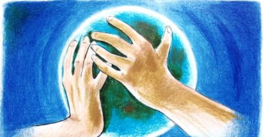 "In this critical juncture, we find ourselves unable to address pressing global issues such as the looming threat of the climate crisis, the challenges in global food and energy supply, the struggle against worldwide poverty, the plight of over 117 million refugees, and the 37 million irregular immigrants displaced globally." (Illustration by Erhan Yalvaç)