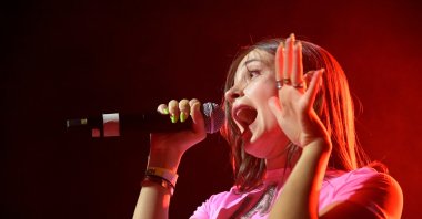 Electro-pop artist INJI performs at The Echo in Los Angeles, California, U.S., July 26, 2023. (Getty Images Photo)