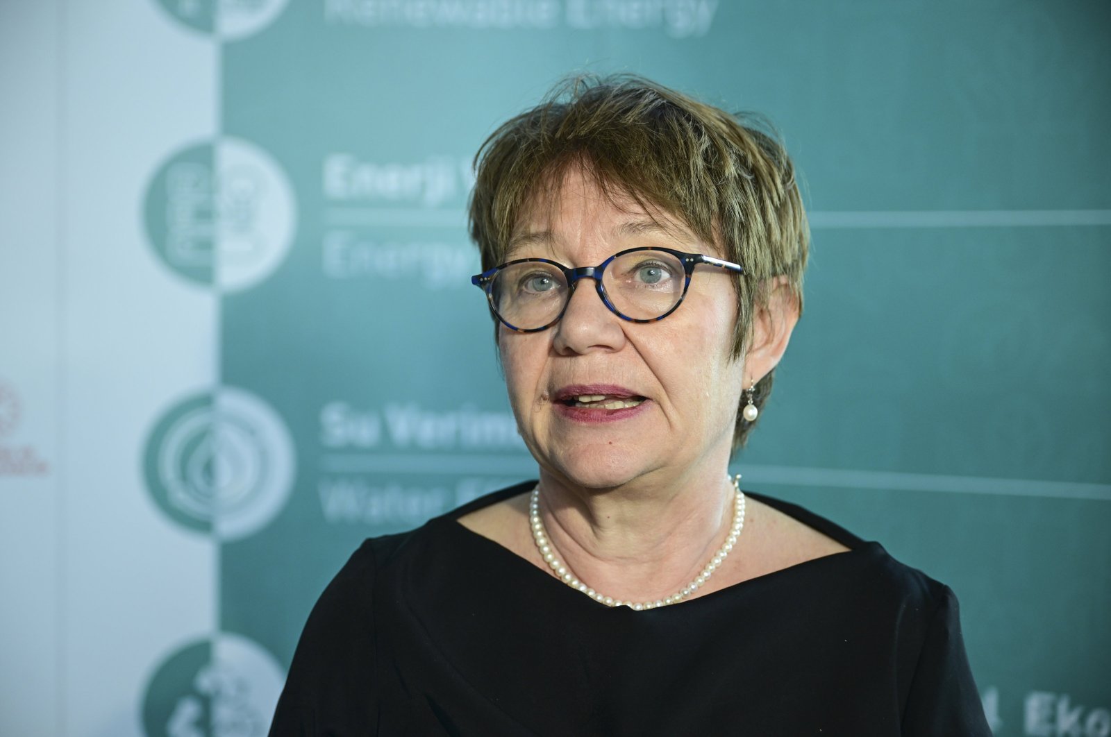 European Bank for Reconstruction and Development (EBRD) President Odile Renaud-Basso speaks during an interview, in Istanbul, Türkiye, Nov. 21, 2023. (AA Photo)
