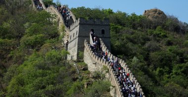 People visit the Mutianyu section of the Great Wall of China, Beijing, China, May 2, 2021. (Reuters Photo)