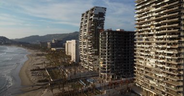 A general view shows damaged buildings at Punta Diamante beach a month after Hurricane Otis hit Acapulco, Mexico, Nov. 25, 2023. (Reuters Photo)
