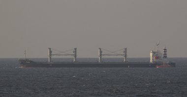 Cayman Islands-flagged bulk carrier Puma leaves the sea port of Odesa, in Ukraine Sept. 15, 2023. (Reuters Photo)