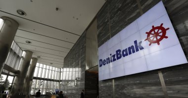 The logo of Denizbank is displayed on a screen at the bank&#039;s headquarters in Istanbul, Türkiye, March 2, 2016. (Reuters Photo)