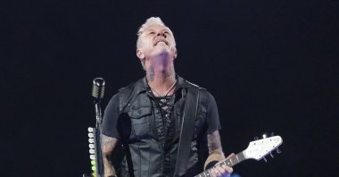 James Hetfield of Metallica performs at Ford Field in Detroit, Michigan, U.S., Nov. 12, 2023. (Getty Images Photo)