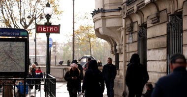 Members of the public use the metro, Paris, France, Nov. 5, 2023. (Getty Images Photo)