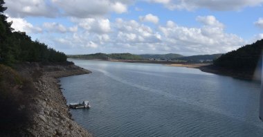 A recent view of Tahtalı dam refilled after recent rains, Izmir, Türkiye, Dec. 1, 2023. (DHA Photo)