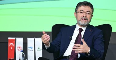 Agriculture and Forestry Minister Ibrahim Yumaklı speaks during an event held in Turkuvaz Media Center, Istanbul, Türkiye, Dec. 1, 2023. (AA Photo)