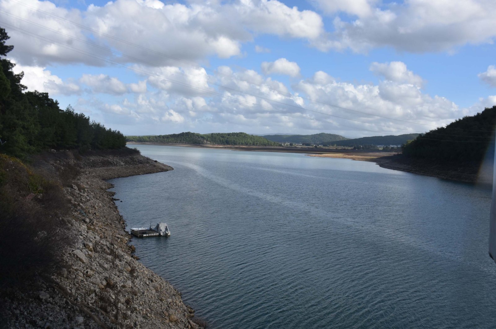 A recent view of Tahtalı dam refilled after recent rains, Izmir, Türkiye, Dec. 1, 2023. (DHA Photo)