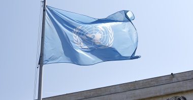 The flag of the United Nations is flying at The Allee des Nations of the European headquarters, in Geneva, Switzerland, Aug. 19, 2018. (EPA Photo)