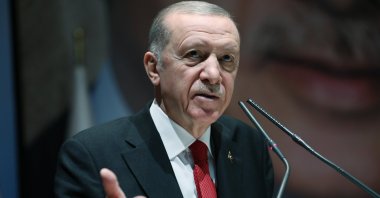 President Erdoğan speaks at a program in Ankara, Türkiye, Nov. 30, 2023. ()